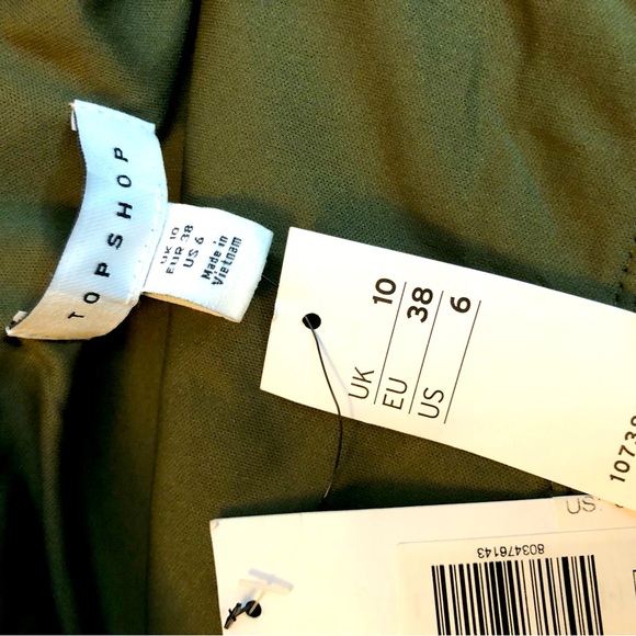 Topshop Green Sequin Lined Short Mini Skirt NWT Party, Bodycon, US size 6 UK 10 - Picture 3 of 5